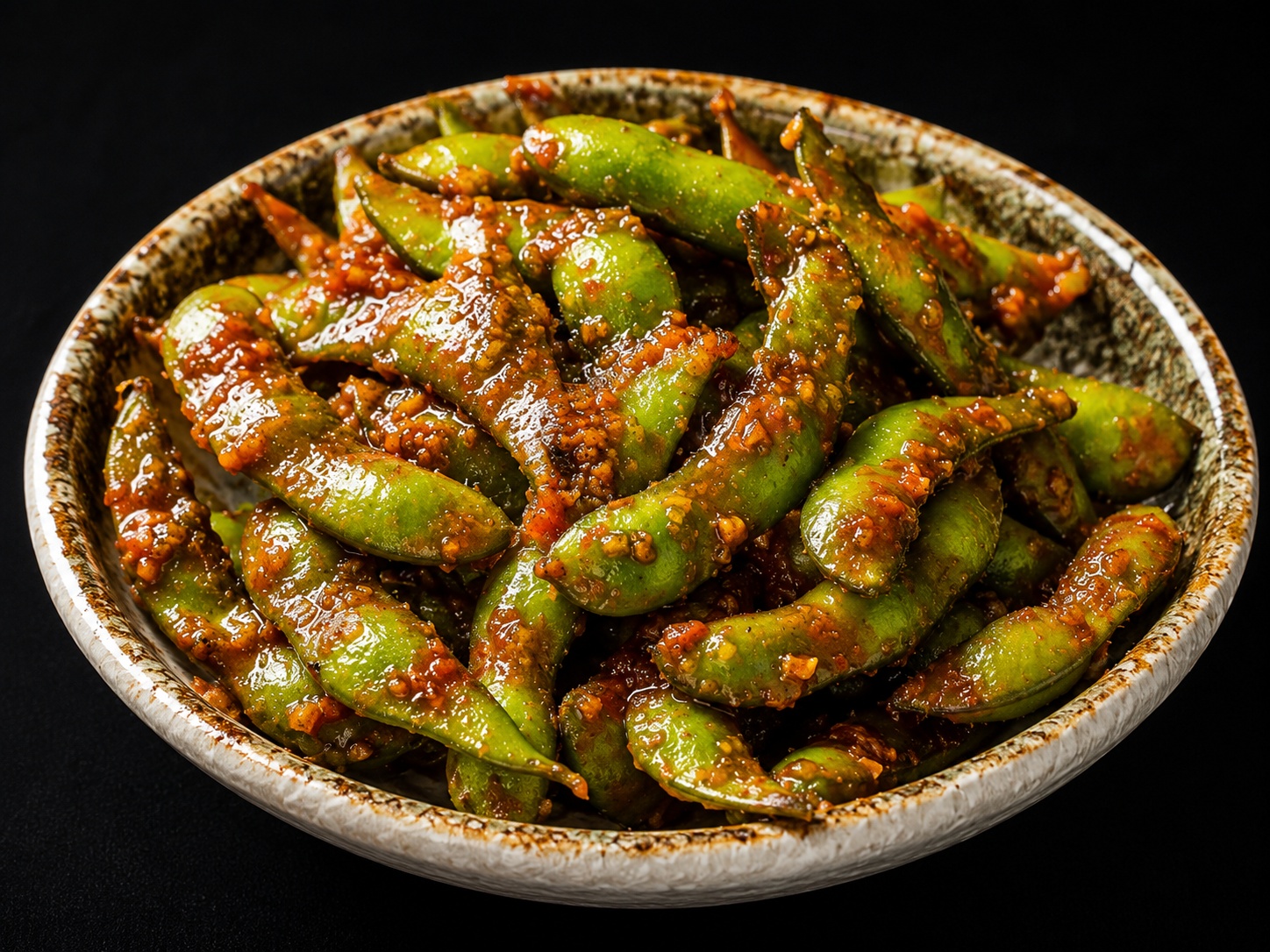 Spicy Garlic Edamame